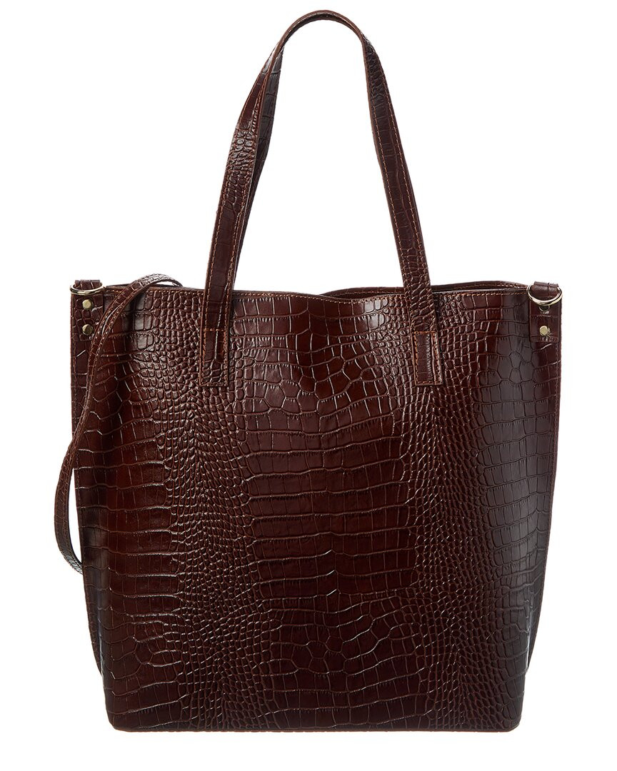 Женская сумка через плечо из итальянской кожи коричневого цвета 19090₽