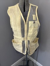 Vintage Scatter Gunner E.I.Anderson Shooting Vest Womens Size 18 Yellow Mesh