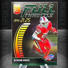 2023 Elite Football - Nyheim Hines - FULL THROTTLE #FT-NH GREEN FOIL MINT