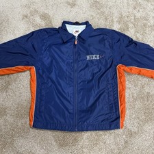 Vintage Nike Kids Medium Orange And Blue Jacket
