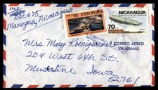 Mayfairstamps Nicaragua 1978 to Muscatine IA Cover aaw_74313