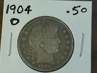 1904 O Barber Half Dollar 90% Silver Decent Condition Rare Date