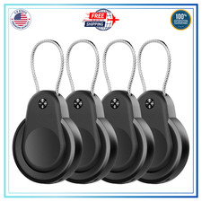 Waterproof AirTag Holder - 4 Pack Lock Case with Keychain for Apple AirTags, Air