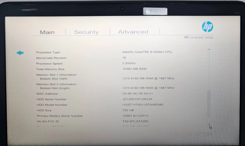 Notebook HP ProBook 450 G2 Intel i5-5200U 16GB RAM 750GB HDD SEM SISTEMA OPERACIONAL (FL) - Imagem 3 de 4