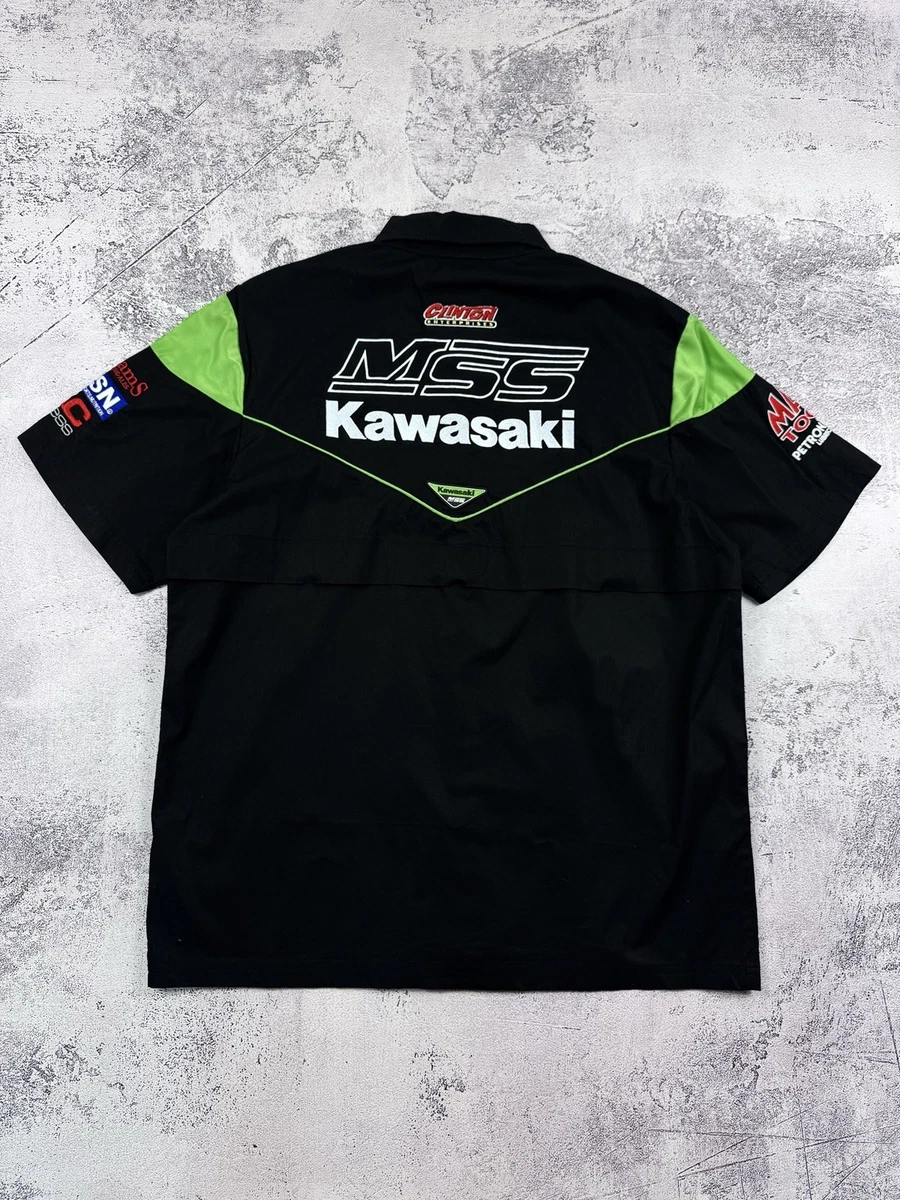 Kawasaki Short Sleeve Button-Up Casual Button-Down Shirts for Men