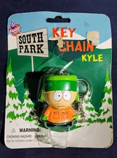 South Park Kyle Keychain 1998 New on Card Fun 4 All Figure Clip Zipper Pull VTG