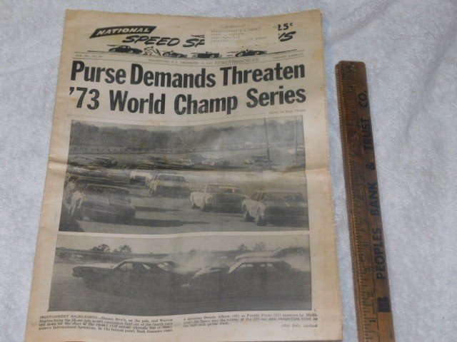 2 ORIGINAL OCTOBER & DECEMBER 1972 NATIONAL SPEED SPORTS NEWS RACING NEWSPAPERS