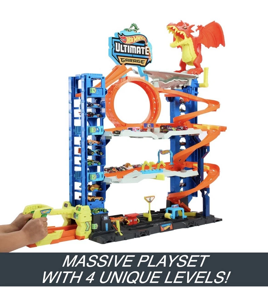 Hot Wheels City Ultimate Garage Playset - Parks 50+ Cars - New - Image 4 of 4