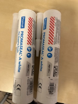2x Kartuschen Promat Promaseal A weiß Neu & Unbenutzt 