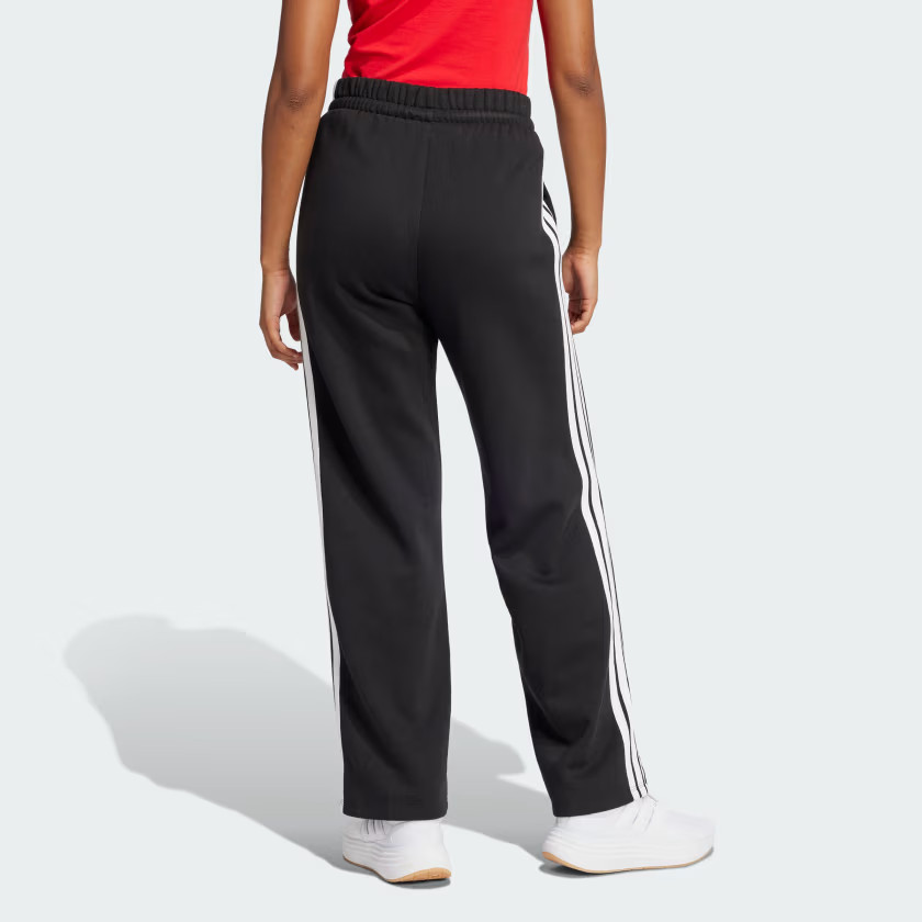 adidas women Essentials 3-Stripes Open-Hem Fleece Pants