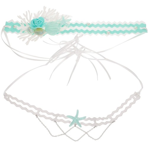 1 Set Sea Star Shell Headband Sea Star Necklace Set Fashionable Mermaid ...