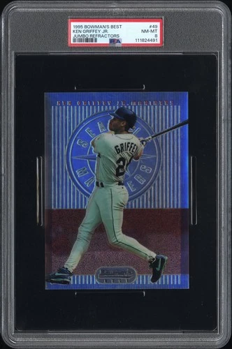 1995 BOWMAN'S BEST JUMBO REFRACTORS #49 KEN GRIFFEY JR. JUMBO PSA 8 111824491