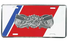 coast guard coxwain silver license plate made in usa