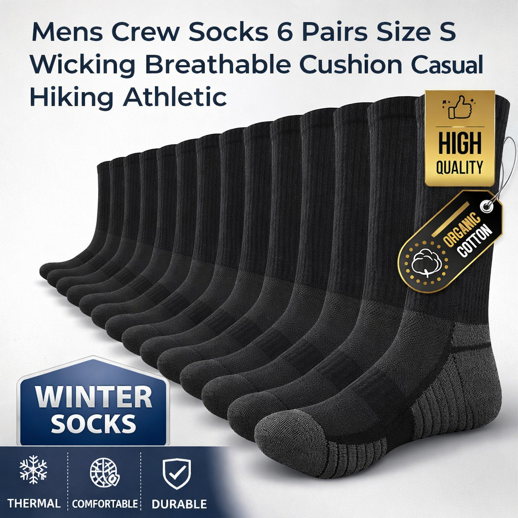 Calcetines deportivos transpirables absorbentes para hombre 6 pares tallas M/L