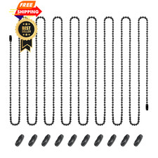 Ceiling Fan Pull Chain Extender, 12Feet 3mm Diameter Beaded Ball Black