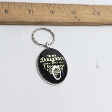 Creative English Copywriting Oval Showing Love To Daughter Keychain SS 136660217