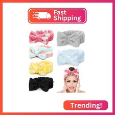 LADES Soft Skincare Headband   Adjustable, Comfortable  Stretchy Fabric, Cute P