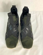 DKNY Camouflage Slip-On Low Top Sneakers Green Black White Logo White Sole