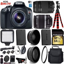 Canon EOS Rebel T6 DSLR Camera 18-55mm is II Lens Pro Bundle