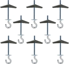 8 Pack Carbon Steel Plasterboard Ceiling Hooks Spring Toggle Wing Bolts Hanger W
