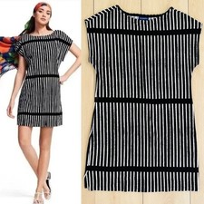 Marimekko for Target Terry Swim Cover Up Tunic Dress Black White Stripe Small