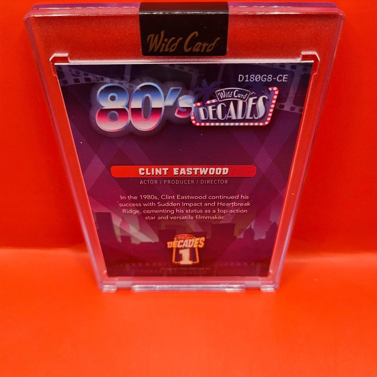 2024 WILD CARD 80'S DECADE #D180G8-CE CLINT EASTWOOD GREEN 1/1 | eBay