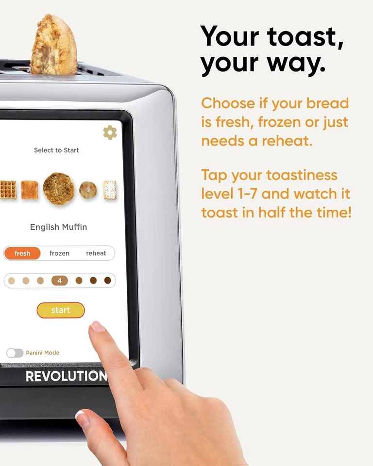 Revolution R180S High-Speed Touchscreen Smart Toaster with Panini Mode - Image 3 of 4