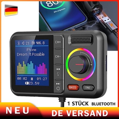 Auto MP3 Bluetooth Player Dual USB Schnelle Lade Drahtlose FM Sender LED