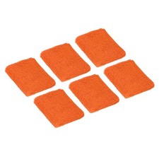6Pcs 8x8cm Sport Wristbands Terry Absorbent Tennis Sweatband, Orange