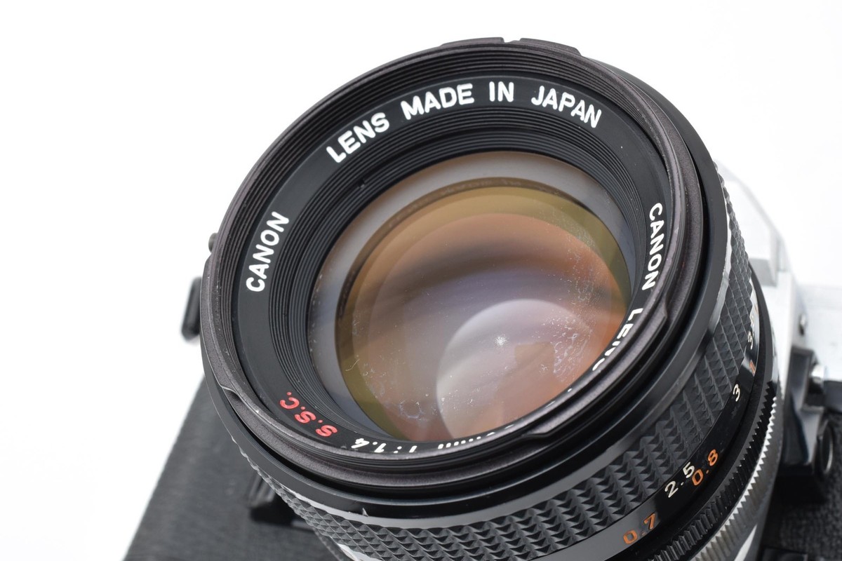 Canon AE-1 Silver 35mm Film Camera FD 50mm F/1.4 ssc s.s.c. Lens