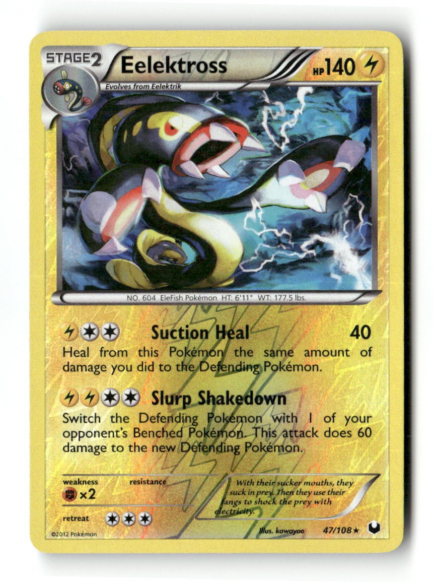 Eelektross 47/108 R Dark Explorers Pokemon Reverse Holo LP