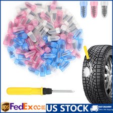 100PCS Screw Tire Plugs Kits Screwdriver 3 Sizes Tire Repairs Rubber Nail New