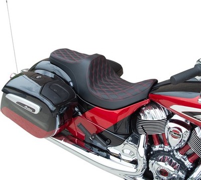Drag Specialties 0810-2272 Forward Predator III Seat Double Diamond w/Red