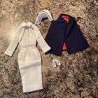 1961 Vintage Barbie Registered Nurse #991 Outfit, Coat, Dress, Hat, Shoes