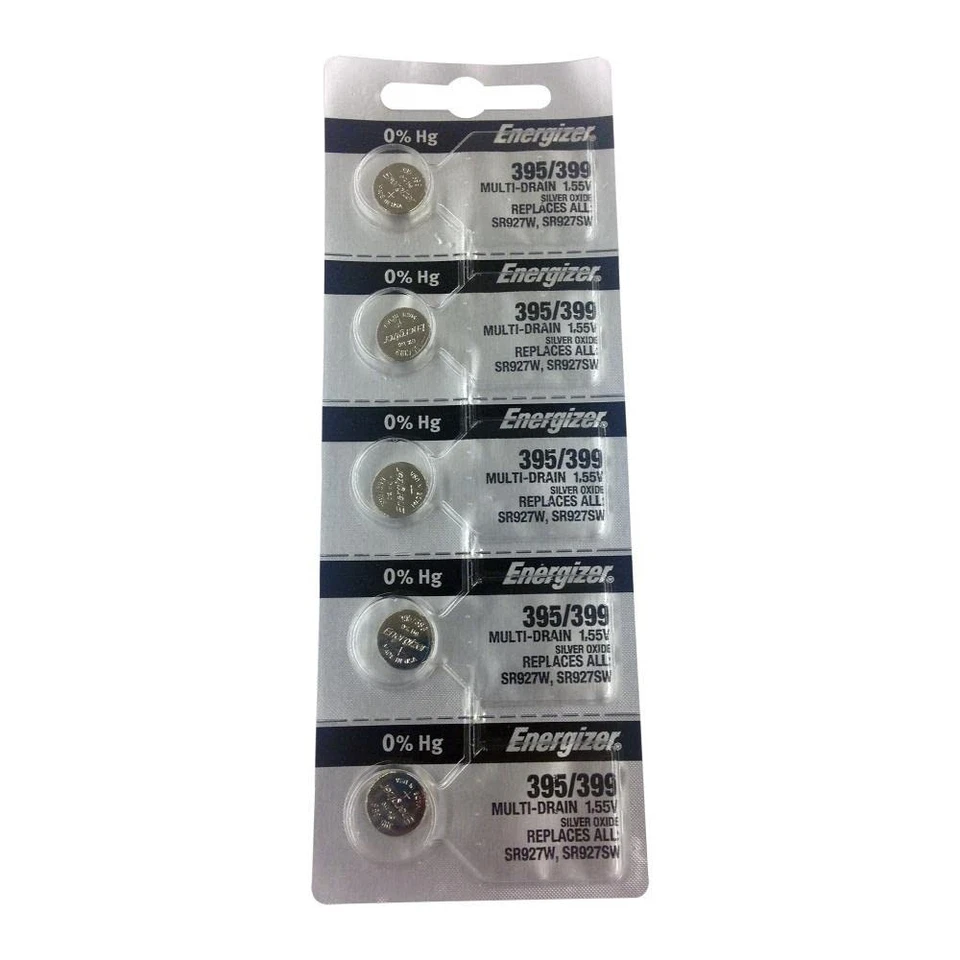 Energizer 395/399 oxyde d'argent 5 Piles (SR927W / SR927SW) - Photo 1/1