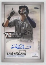 2021 Topps 70 Years of Baseball Sam Hilliard #70YA-SH Auto v9t