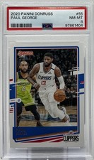 Paul George PSA 8 - 2020-21 Donruss #55 - Los Angeles Clippers All-Star