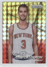 2014-15 Panini Prizm Yellow & Red Mosaic Prizm Jose Calderon #16 0l2
