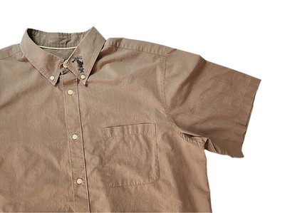 Basic Editions Men's XLT Smoking Black Sheep Graphic Brown Cotton Blend Button
