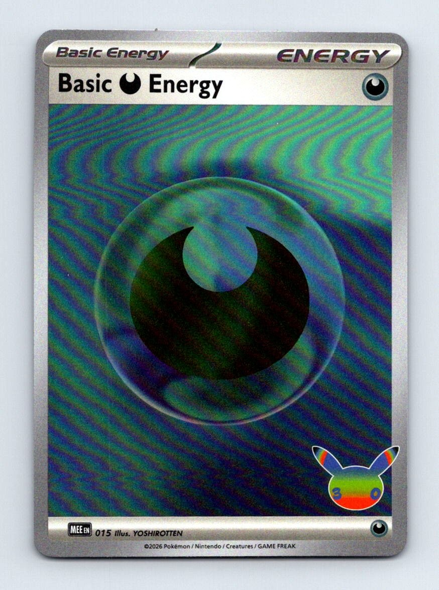 Basic Darkness Energy (30th Celebration) 015 MEE: Mega Evolution Energies NM