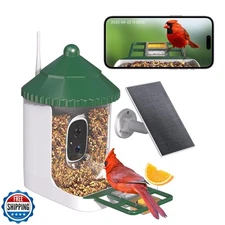 Loatos Bird Feeder with Camera AI Identify 2K Live Video Smart Bird Feeder wi