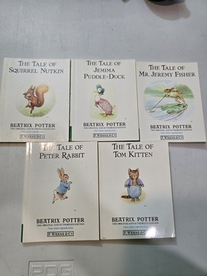 5 Beatrix Potter Books Original Authorized Edition Frederick Warne BP Gas St