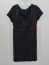 Pre-Owned Ann Taylor Navy Size 8 Knee Length Short Sleeve Dress