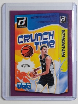 Victor Wembanyama Spurs 24-25 Donruss, Crunch Time, Purple