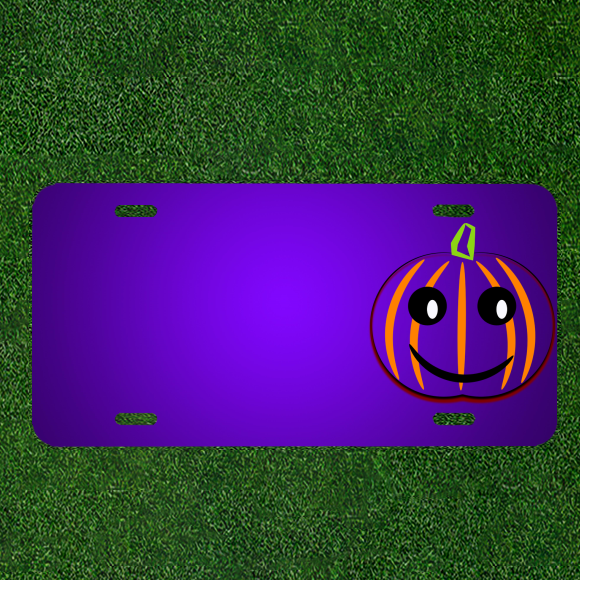 Create a Custom Halloween Jack-O-Lantern License Plate with Personalized Names