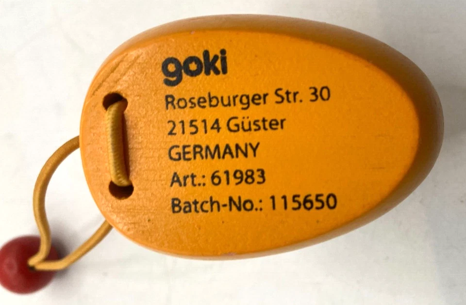 GOKI Ratón Madera Castañuela Rojo Hecho en Alemania Juguete Foto 2 de 4