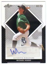 2016 Leaf Perfect Game National Showcase Black AUTO /50 #BA-166 Michael Hobbs