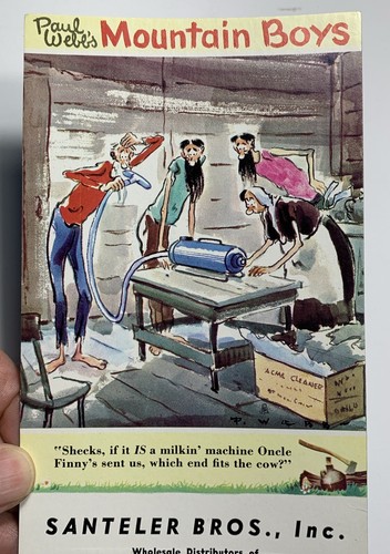 Funny Paul Webb’s Mountain Boys Blotter Calendar Columbus Ohio 1964 Hillbilly