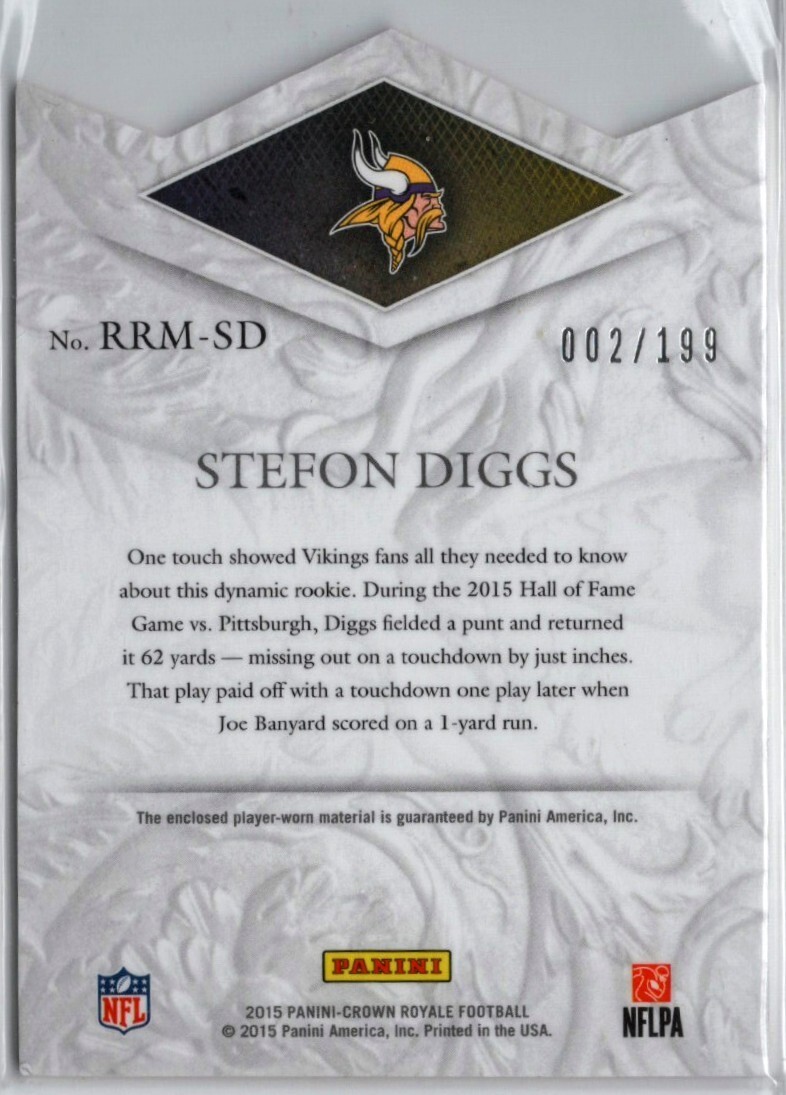 2015 Crown Royale Stefon Dogs Rookie Jersey Card /199