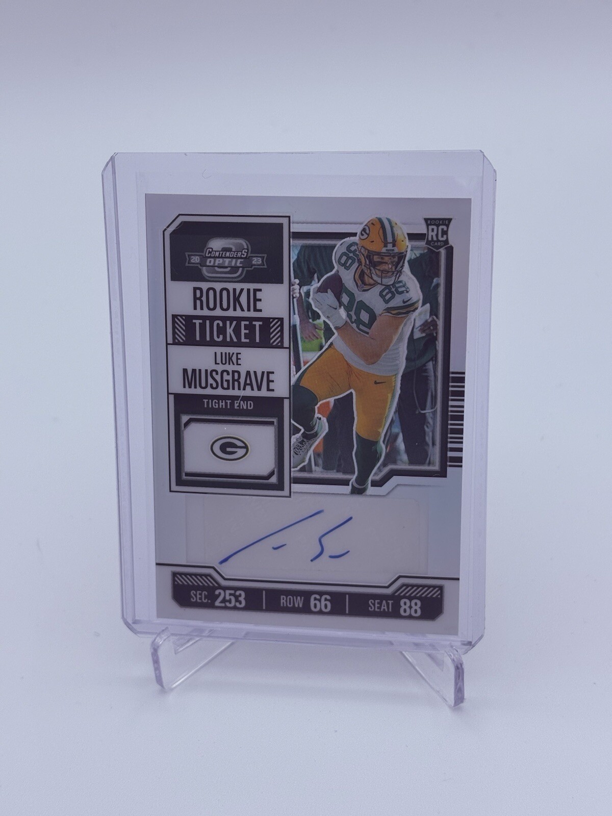 2023 Panini Contenders Optic Rookie Ticket Auto RC #183 Luke Musgrave Silver